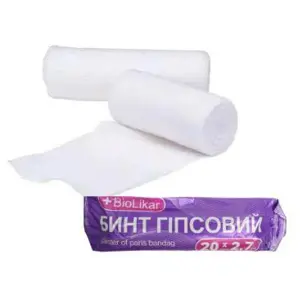БИНТ ГІПСОВ.BIOLIKAR 20СМХ2.7М БИНТ ГІПСОВ.BIOLIKAR 20СМХ2.7М