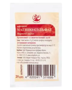Магнію сульфат.пор 25 г Магнію сульфат.пор 25 г
