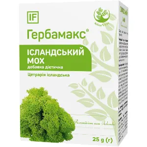 Ісландський мох Herbamax (ТМ Гербамакс) 25 г Ісландський мох Herbamax (ТМ Гербамакс) 25 г