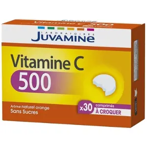 Дієтична добавка Juvamine (Жувамін) Вітамін C 500 з підсолоджувачем, жувальні табл. №30 Дієтична добавка Juvamine (Жувамін) Вітамін C 500 з підсолоджувачем, жувальні табл. №30