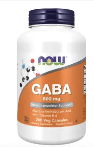 NOW Foods GABA 500 мг капс. № 200 NOW Foods GABA 500 мг капс. № 200