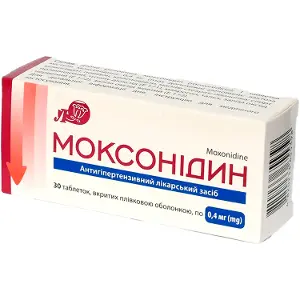 Моксонідин табл. 0,4 мг №30 Моксонідин табл. 0,4 мг №30