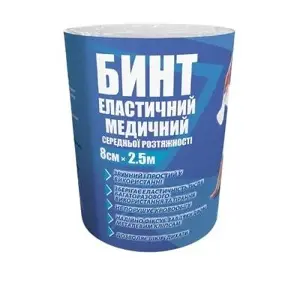 Бинт еластичний Тета средней растяжимости 8см*2.5м Бинт еластичний Тета средней растяжимости 8см*2.5м