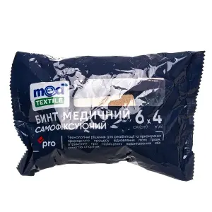 Бинт медичний самофіксуючий Медтекстиль 6см*4м №1 бежевий Бинт медичний самофіксуючий Медтекстиль 6см*4м №1 бежевий