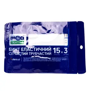 Бинт еластичний Медтекстиль сітчастий трубчастий 3см*15см №1 Бинт еластичний Медтекстиль сітчастий трубчастий 3см*15см №1