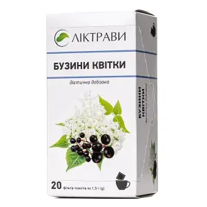 Бузини квітки пак. 1,5г №20 Бузини квітки пак. 1,5г №20