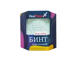 Бинт еластичний флексиприм средней растяжимости 8см*3.0м Бинт еластичний флексиприм средней растяжимости 8см*3.0м