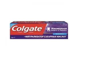 Зубная паста Colgate (Колгейт) Максимальная защита от кариеса +Нейтрализатор сахарной кислоты, 75 мл Зубная паста Colgate (Колгейт) Максимальная защита от кариеса +Нейтрализатор сахарной кислоты, 75 мл