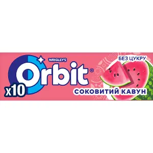 Жевательная резинка Orbit (Орбит) Соковитий кавун 10 шт Жевательная резинка Orbit (Орбит) Соковитий кавун 10 шт