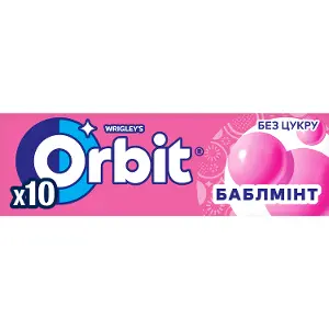 Жувальна гумка ORBIT (Орбіт) Bubblemint (Баблмінт) 10 шт Жувальна гумка ORBIT (Орбіт) Bubblemint (Баблмінт) 10 шт
