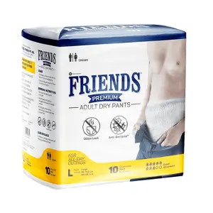 Підгузки для дорослих FRIENDS (Френдс) Premium L Large (Лардж) 90-166 см 10 шт Підгузки для дорослих FRIENDS (Френдс) Premium L Large (Лардж) 90-166 см 10 шт