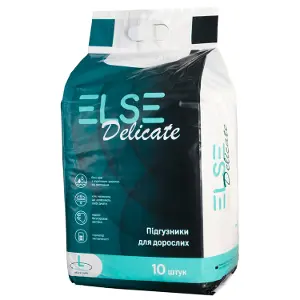 Підгузники для дорослих ELSE Delicate (Есле Делікат) розмір L (100-150см) 10 шт Підгузники для дорослих ELSE Delicate (Есле Делікат) розмір L (100-150см) 10 шт