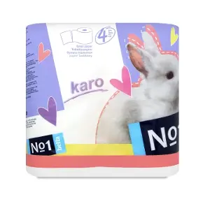 Туалетний папір KARO рулон бірюзовий №4 Туалетний папір KARO рулон бірюзовий №4