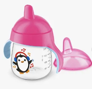 Чашка-поїльник PHILIPS AVENT 753/07 з ручками рожева 260 мл Чашка-поїльник PHILIPS AVENT 753/07 з ручками рожева 260 мл