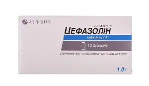 Цефазолін порошок для розчину для ін'єкцій 1 г флакон №1 Цефазолін порошок для розчину для ін'єкцій 1 г флакон №1