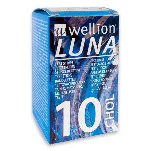 Тест-смужки для тестування рівня холестерину в крові WELLION LUNA №10 Тест-смужки для тестування рівня холестерину в крові WELLION LUNA №10