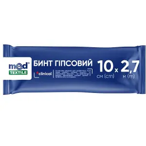 Бинт гіпсовий MEDTEXTILE 10 см х 2,7 м Бинт гіпсовий MEDTEXTILE 10 см х 2,7 м