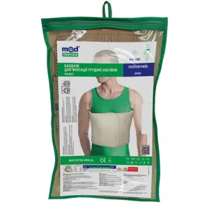 Чоловічий бандаж для фіксації грудної клітки MEDTEXTILE тип 4301 розмір M Чоловічий бандаж для фіксації грудної клітки MEDTEXTILE тип 4301 розмір M