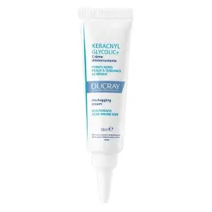 Крем для обличчя DUCRAY KERACNYL glycolic+ очищувальний для шкіри схильної до акне та чорних цяток 30 мл Крем для обличчя DUCRAY KERACNYL glycolic+ очищувальний для шкіри схильної до акне та чорних цяток 30 мл