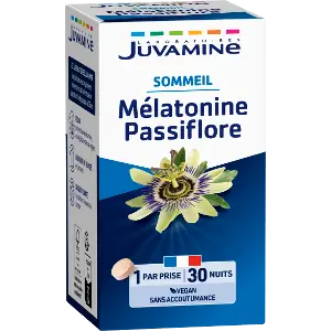 Дієтична добавка Juvamine (Жувамін) Мелатонін + пасіфлора, табл. №30 Дієтична добавка Juvamine (Жувамін) Мелатонін + пасіфлора, табл. №30