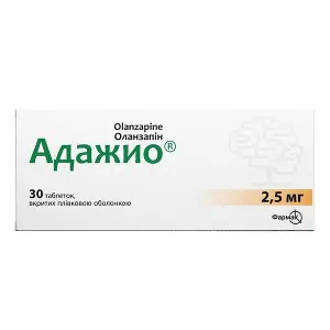 АДАЖИО ТАБЛЕТКИ ПОКРЫТЫЕ ОБОЛОЧКОЙ 2,5 МГ №30 АДАЖИО ТАБЛЕТКИ ПОКРЫТЫЕ ОБОЛОЧКОЙ 2,5 МГ №30