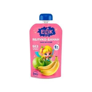 ПЮРЕ ЭЛЬФИК ELFIK MAGIC ЯБЛОКО И БАНАН БЕЗ САХАРА ДОЙ-ПАК 200 Г ПЮРЕ ЭЛЬФИК ELFIK MAGIC ЯБЛОКО И БАНАН БЕЗ САХАРА ДОЙ-ПАК 200 Г