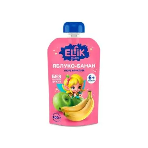 ПЮРЕ ЭЛЬФИК ELFIK MAGIC ЯБЛОКО И БАНАН БЕЗ САХАРА ДОЙ-ПАК 100 Г ПЮРЕ ЭЛЬФИК ELFIK MAGIC ЯБЛОКО И БАНАН БЕЗ САХАРА ДОЙ-ПАК 100 Г