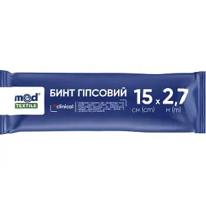 БИНТ ГИПСОВЫЙ MEDTEXTILE 15 СМ Х 2,7 М БИНТ ГИПСОВЫЙ MEDTEXTILE 15 СМ Х 2,7 М