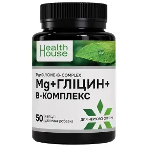 Магний+Глицин+B-комплекс капсулы №50, Хелз Хаус Магний+Глицин+B-комплекс капсулы №50, Хелз Хаус