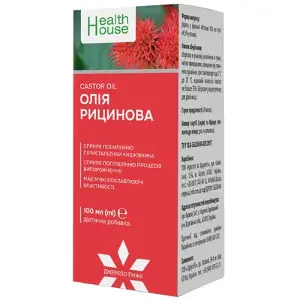 Рицинова олія 100 мл, Хелз Хаус Рицинова олія 100 мл, Хелз Хаус