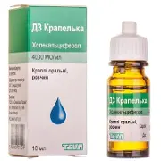 Д3 Крапелька краплі оральні по 4000 МО/мл, 10 мл