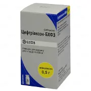 Цефтриаксон-БХФЗ порошок для розчину для ін'єкцій по 500 мг, 1 шт.
