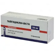 Тайгециклін-Віста ліофілізат для розчину для інфузій у флаконах по 50 мг, 10 шт.