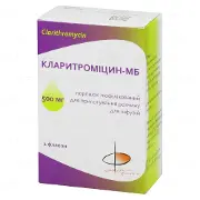 Кларитроміцин-МБ порошок ліофілізат для приготування розчину для інфузій, 500 мг