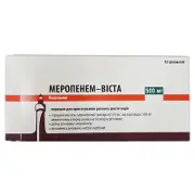 Меропенем-Виста порошок для приготовления раствора по 500 мг, 10 шт.