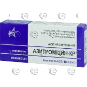 Азитроміцин-КР капсули по 0,25 г, 6 шт.