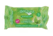 Салфетки влажные "Фрешка" зеленый чай, 15 шт.