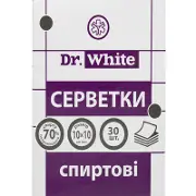 Dr.WHITE серветки спиртові 10х10 см, 30 шт.