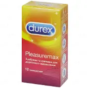 Презервативи Durex (Дюрекс) Pleasuremax з ребрами та точками для додаткового задоволення, 12 шт.