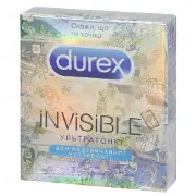 Презервативи Durex Invisible (ультратонкі) латексні з силіконовою змазкою №3