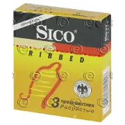 Презервативи Sico Ribbed ребристі, 3 шт.