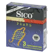 Презервативи Sico-pearl з пухирцями, 3 шт.