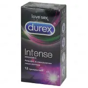 Презервативи Durex (Дюрекс) Intense Orgasmic рельєфні з стимулюючим гелем-мастилом для посилення оргазму, 12 шт.