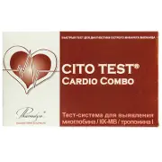 Тест для определения инфаркта миокарда CITO TEST Myogiobin, CK-MB, Troponin 1 Combo, 1 шт.