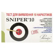 Sniper (Снайпер) тест-касета для визначення 10 наркотиків в сечі, 1 шт.