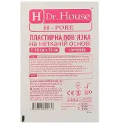 H Dr.House пов'язка пластирна стерильна на нетканій основі H Pore, 10х15 см