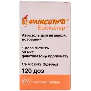 Фліксотид Евохалер аерозоль для інгаляцій дозований, 50 мкг/дозу, 120 доз