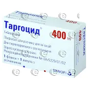 Таргоцид ліофілізат для розчину для ін'єкцій 400 мг N1 + розчинник 3.2 мл