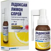 Лидоксан лимон спрей для горла 2 мг/0.5 мг 30 мл