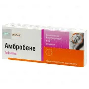 Амбробене таблетки кашлю та застуди по 30 мг, 20 шт.